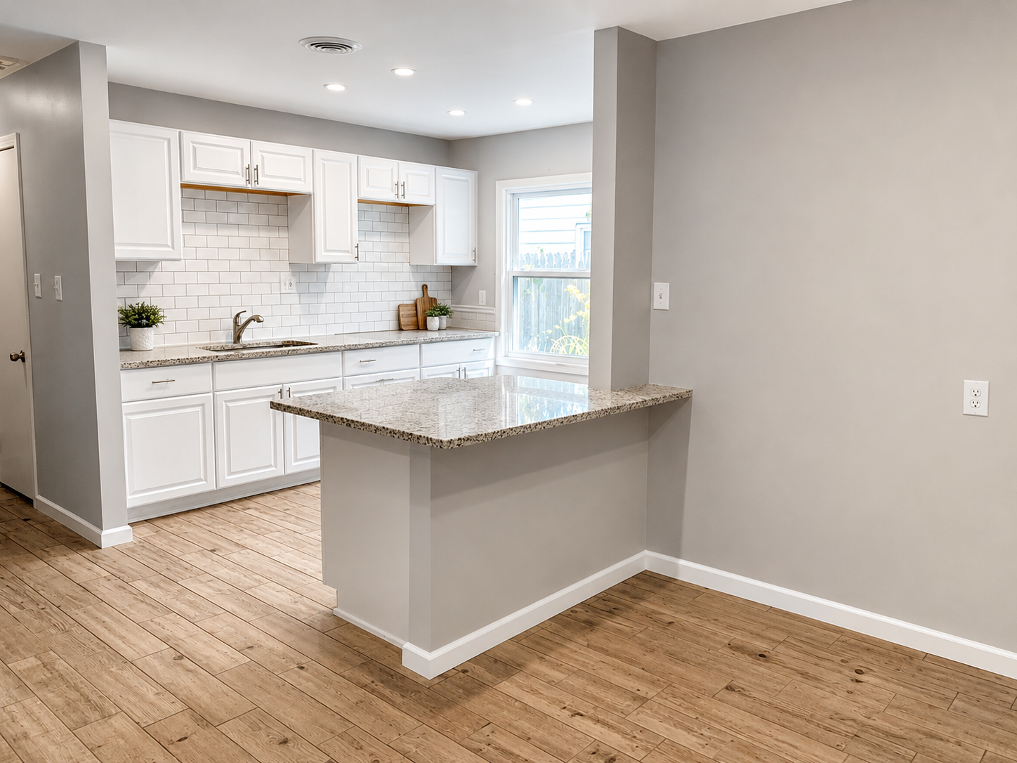 Bright white kitchen remodel