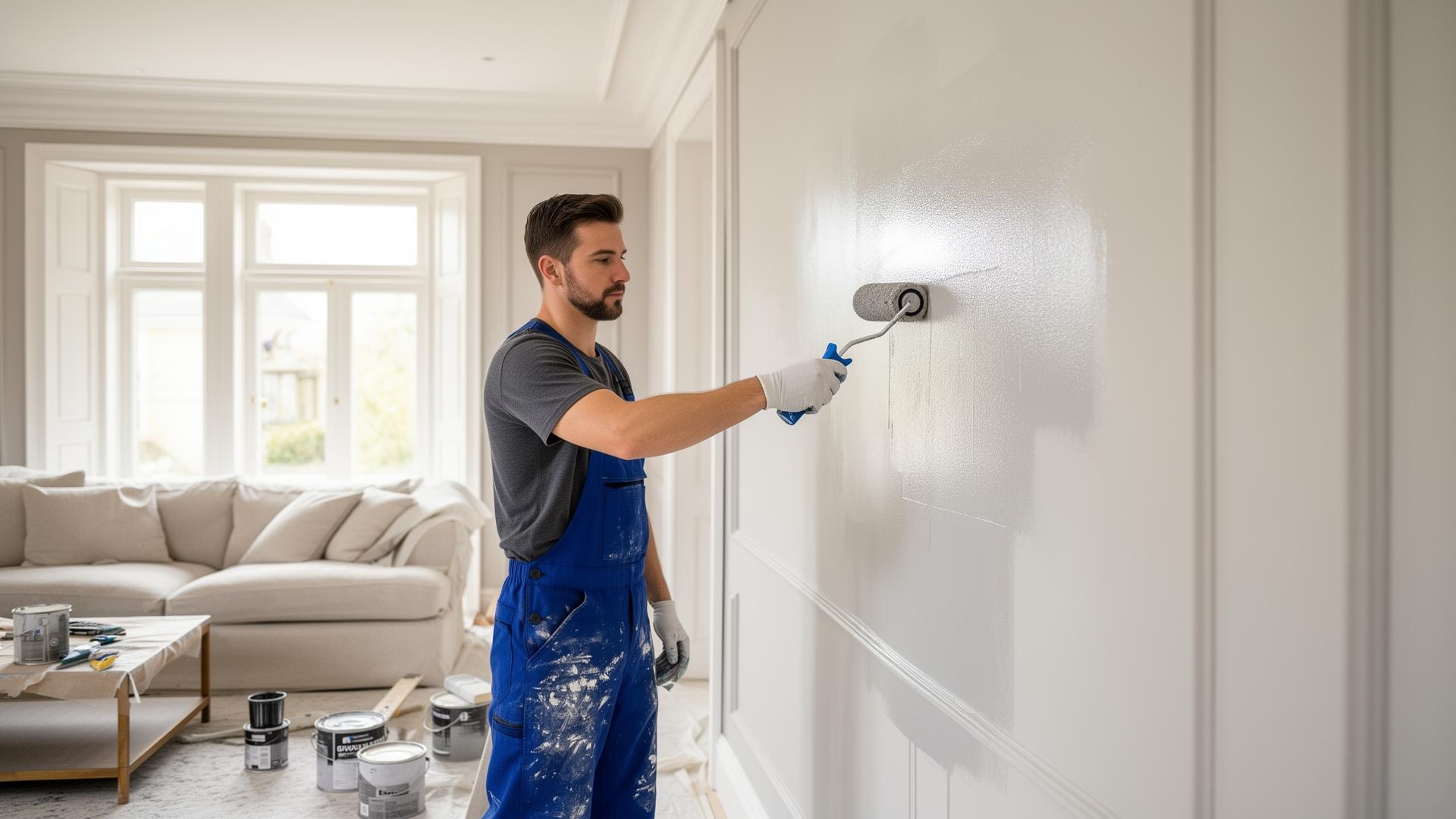 Interior painting with premium finish